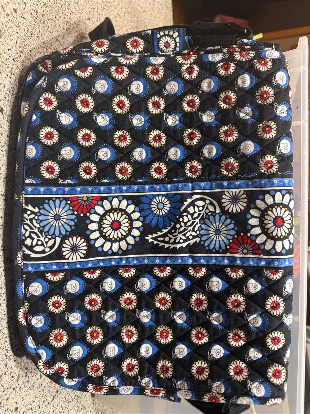 Vera Bradley Quilted Laptop Bag in Black, Blue, Red, White